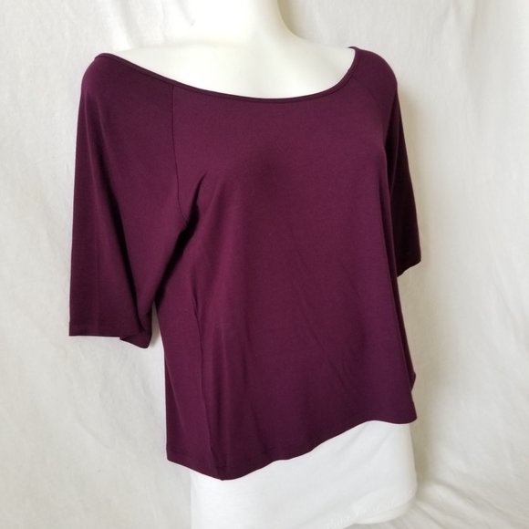 American Dream Short Sleeve Rayon Spandex Top w/Criss-Cross Straps-Medium - Picture 2 of 7